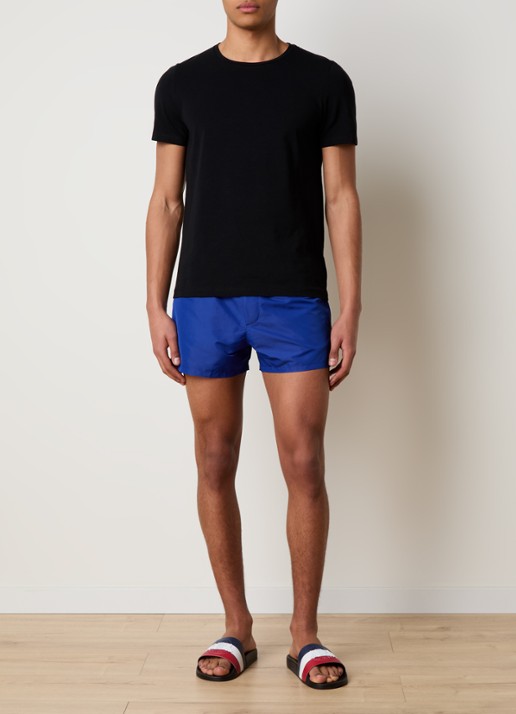 Zwemshorts met logoband - voorkant 5 blauw