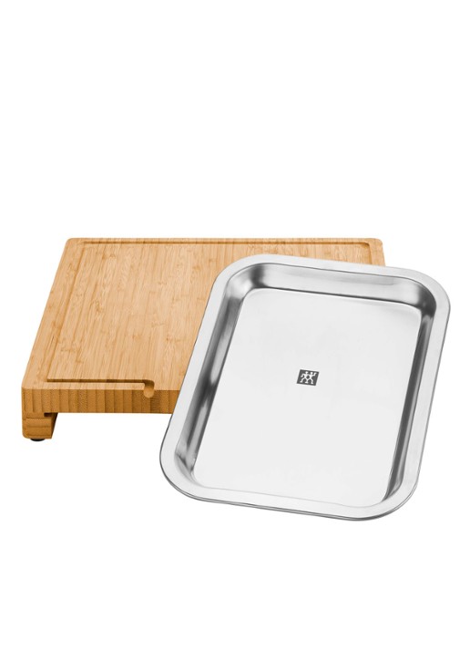 Zwilling Barbecue 2-in-1 snijplank met lade 39 x 30 cm - voorkant 4 beige