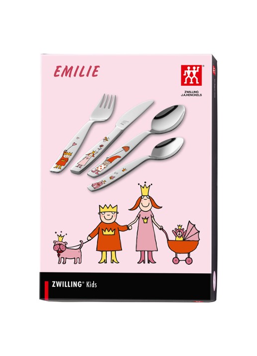 Zwilling Emilie kinderbestek 4-delig - voorkant 2 zilver