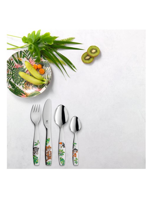 Zwilling Jungle kinderbestek 4-delig - detail zilver