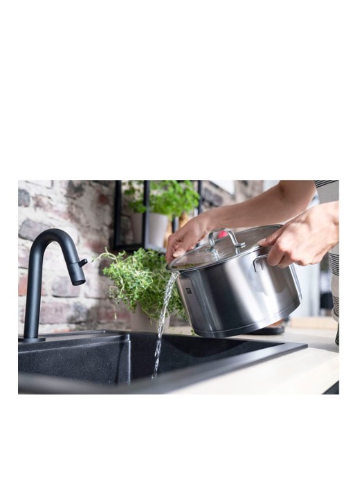 Zwilling True Flow pannenset 5-delig - detail 6 zilver