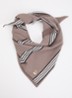 Bandana sjaal met streepprint 80 x 37 cm - Taupe
