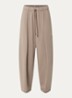 High waist tapered fit joggingbroek met steekzakken - Beige