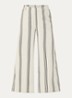 High waist wide fit joggingsbroek met streepprint - Gebroken wit