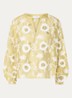 Alanza blouse met borduring - Mosterd