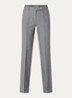 Chantalle high waist wide fit pantalon met persplooi en structuur - Middengrijs
