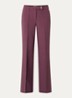 Chantalle high waist wide fit pantalon met persplooi en structuur - Aubergine