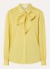 Fenne blouse met sjaalkraag en streepprint - Geel