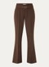 Glenn mid waist flared fit pantalon met ceintuur en steekzakken - Hazelnootbruin