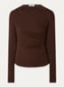 Jalisse top in wolblend met asymmetrische hals - Wit