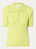 Julia ribgebreide top - Lime