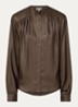 Liv blouse met plooidetail - Donkerbruin