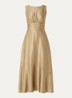 Michelle midi jurk met cut-out detail - Khaki