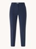 Parene high waist tapered fit cropped pantalon met steekzakken  - Blauw