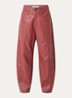 Quin high waist balloon fit broek van imitatieleer - Steenrood