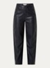 Quin high waist balloon fit broek van imitatieleer - Donkerblauw