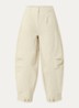 Steffi high waist balloon fit broek met steekzakken - Khaki