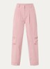 Steffi high waist balloon fit broek met steekzakken - Cranberryrood