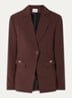 Toulon single-breasted blazer met schoudervulling - Bordeauxrood