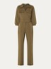 Vion jumpsuit met steekzakken - Mosgroen