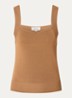 Zena top met stretch - Bruin