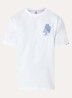 T-shirt met logo- en backprint - Wit