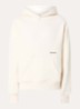 Box hoodie met logoprint - Creme