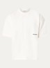 Box T-shirt met logo- en backprint - Gebroken wit
