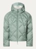 Puffer jack met donsvulling en quilt patroon - Lichtgroen