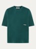 T-shirt met logo- en backprint - Groen