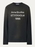 Longsleeve met logoprint en verwassen afwerking - Zwart