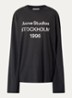 Longsleeve met logoprint en verwassen afwerking - Zwart