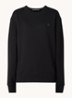 Oversized sweater met patch - Zwart