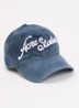 Pet van denim met logoborduring - Indigo