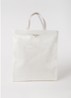 Shopper met leren details en metallic finish - Wit