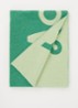 Sjaal in wolblend met logoprint 200 x 40 cm - Groen