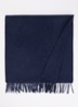 Sjaal van wol met logo 200 x 45 cm - Donkerblauw