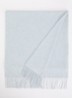 Sjaal van wol met logo 200 x 45 cm - Lichtblauw