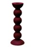 Bobbin kandelaar 24 cm - Donkerrood