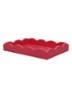 Scallop dienblad 20 x 27 cm - Fuchsia