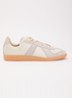Army sneakers met suède details - Wit