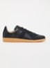 Army sneakers van leer met suède details - Zwart