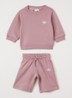Set van sweater met korte joggingbroek 2-delig - Roze
