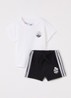 Set van T-shirt met korte broek 2-delig - Zwart