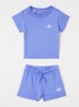 Set van T-shirt met korte broek 2-delig - Blauw