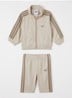 Set van trackvest met trackpants 2-delig - Beige
