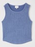 Daira top met structuur - Blauw