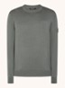 Fijngebreide pullover met ronde hals - Olijfgroen