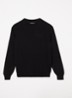 Fijngebreide pullover van  katoen - Zwart