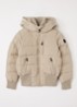 Gewatteerde bomberjack met capuchon - Beige